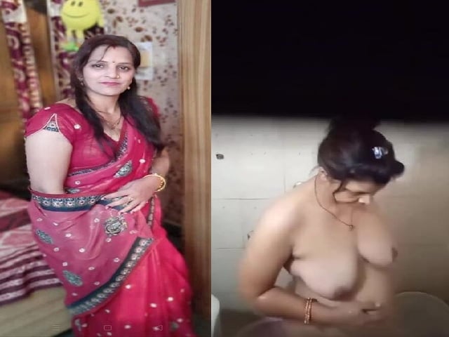 Hindi mom bathing caught by horny son to have incest sex