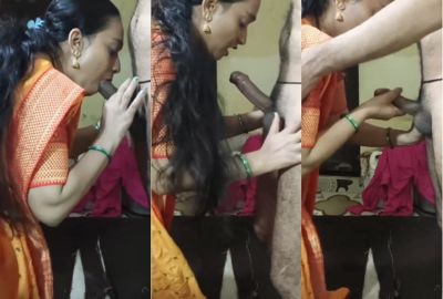 Puneri wife gives an Indian blowjob on Diwali